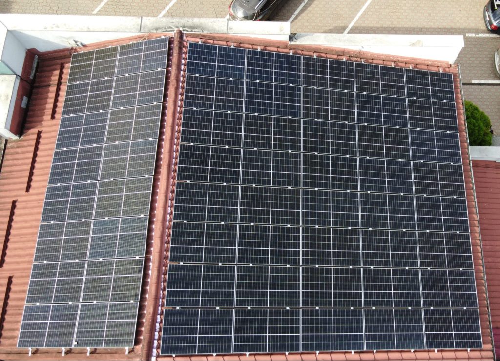 Inspecție aeriană a unui sistem fotovoltaic